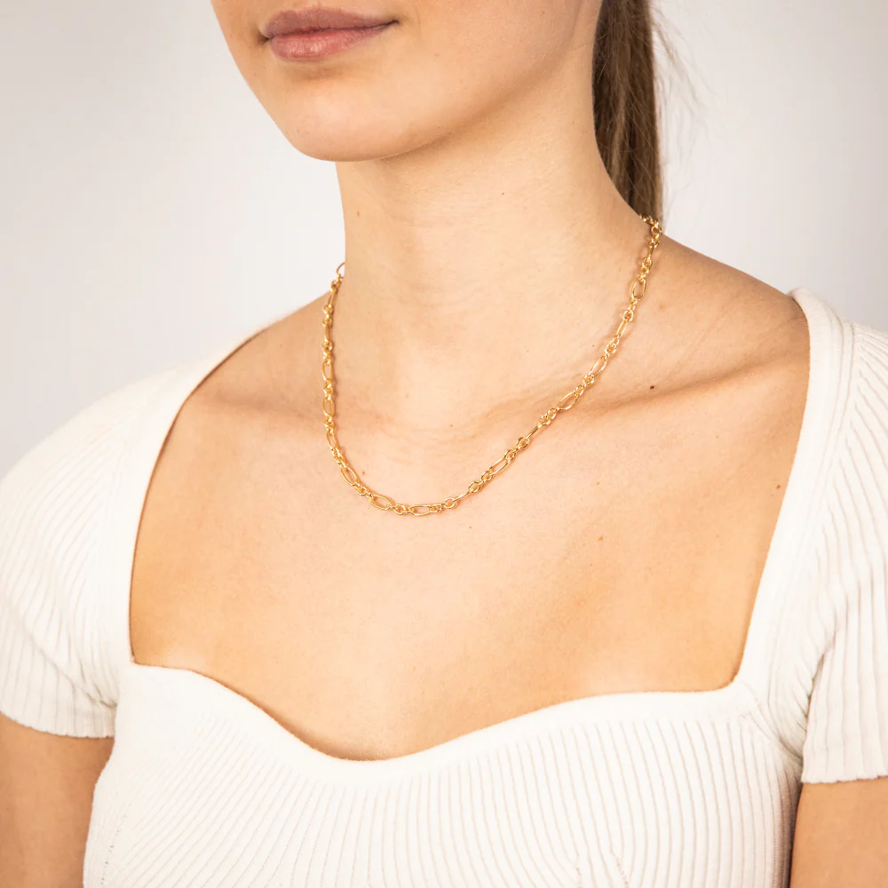 9ct Yellow Gold Silver-filled Fancy 100Gauge 45cm Chain - Image 3