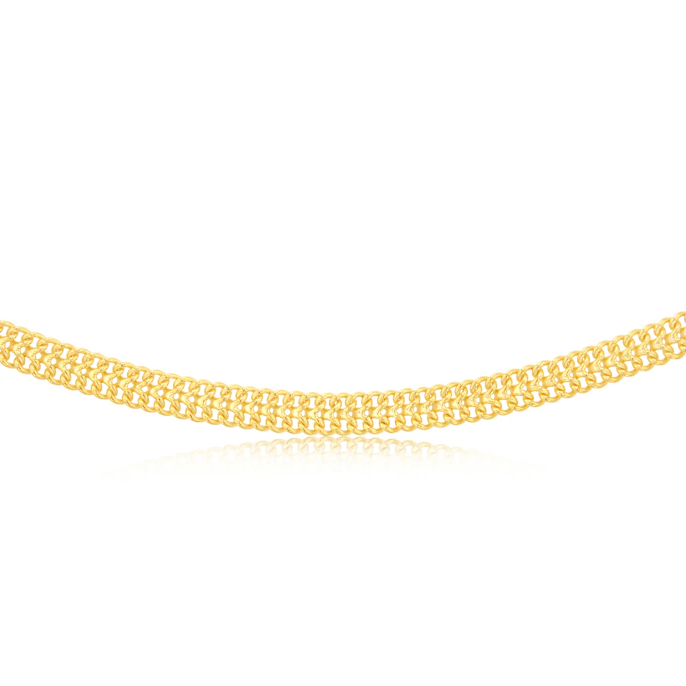 9ct Yellow Gold Silver Filled Fancy 120 Gauge Arrow 45cm Chain - Image 2