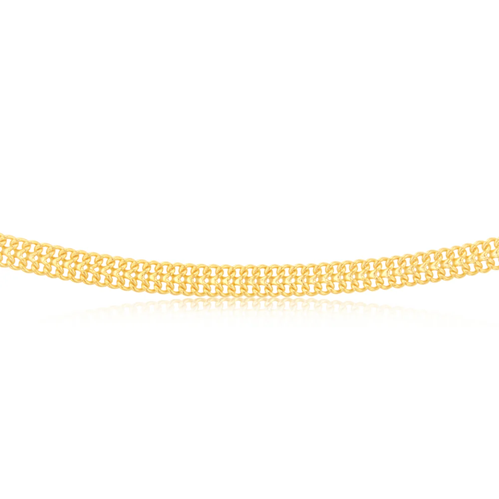 9ct Yellow Gold Silver Filled Fancy 120 Gauge Arrow 45cm Chain - Image 3