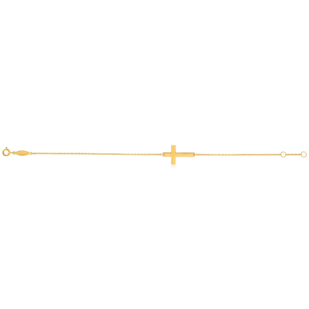 9ct Yellow Gold Silver Filled Fancy 19cm Bracelet - Image 2