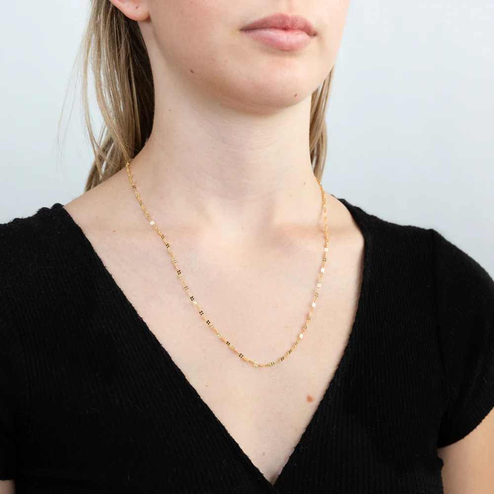 9ct Yellow Gold Silver Filled Fancy 40 Gauge 50cm Chain - Image 3