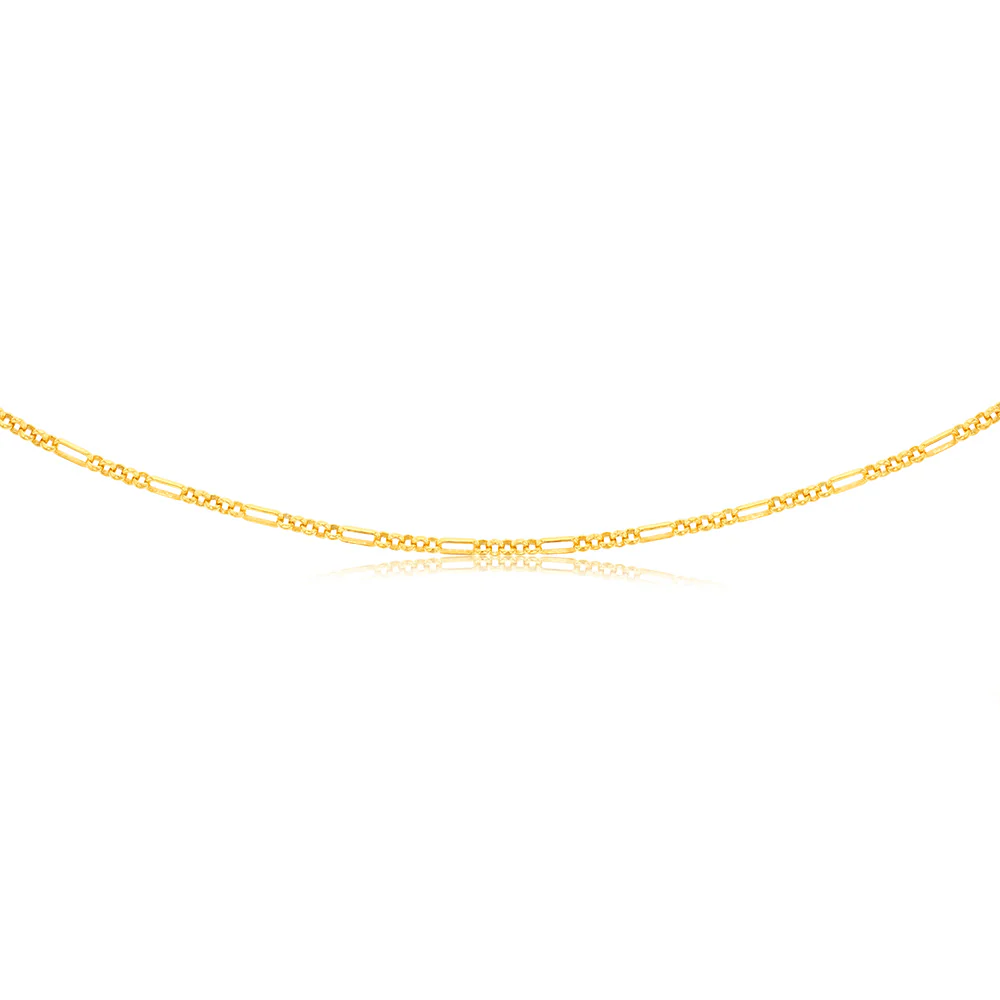 9ct Yellow Gold Silver Filled Fancy 45cm Chain - Image 2