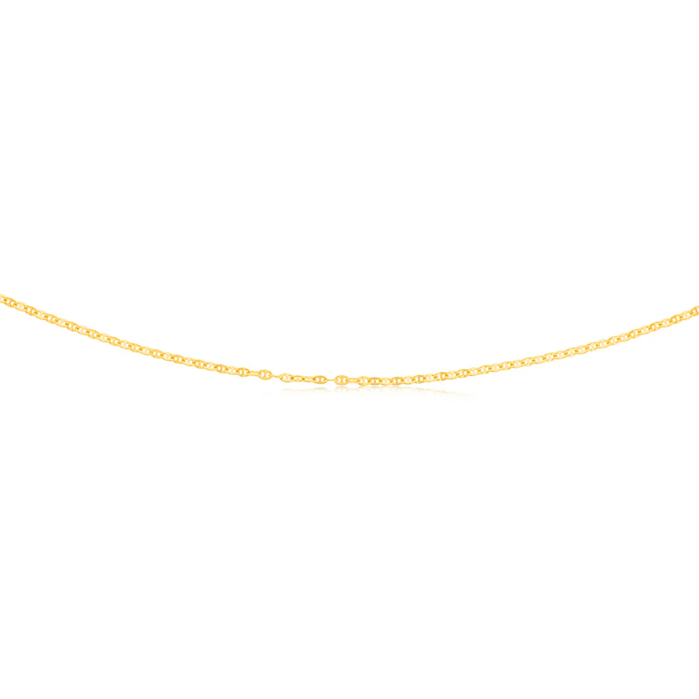 9ct Yellow Gold Silver Filled Fancy 45cm Chain - Image 2