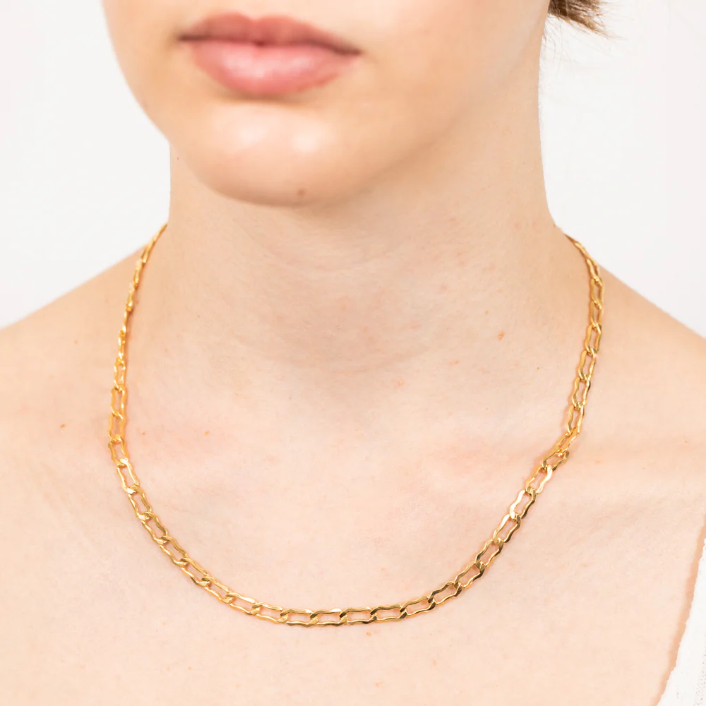 9ct Yellow Gold Silver-filled Fancy 45cm Chain - Image 3