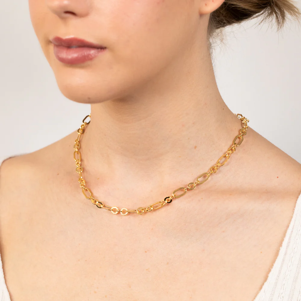 9ct Yellow Gold Silver filled Fancy 45cm Chain - Image 3