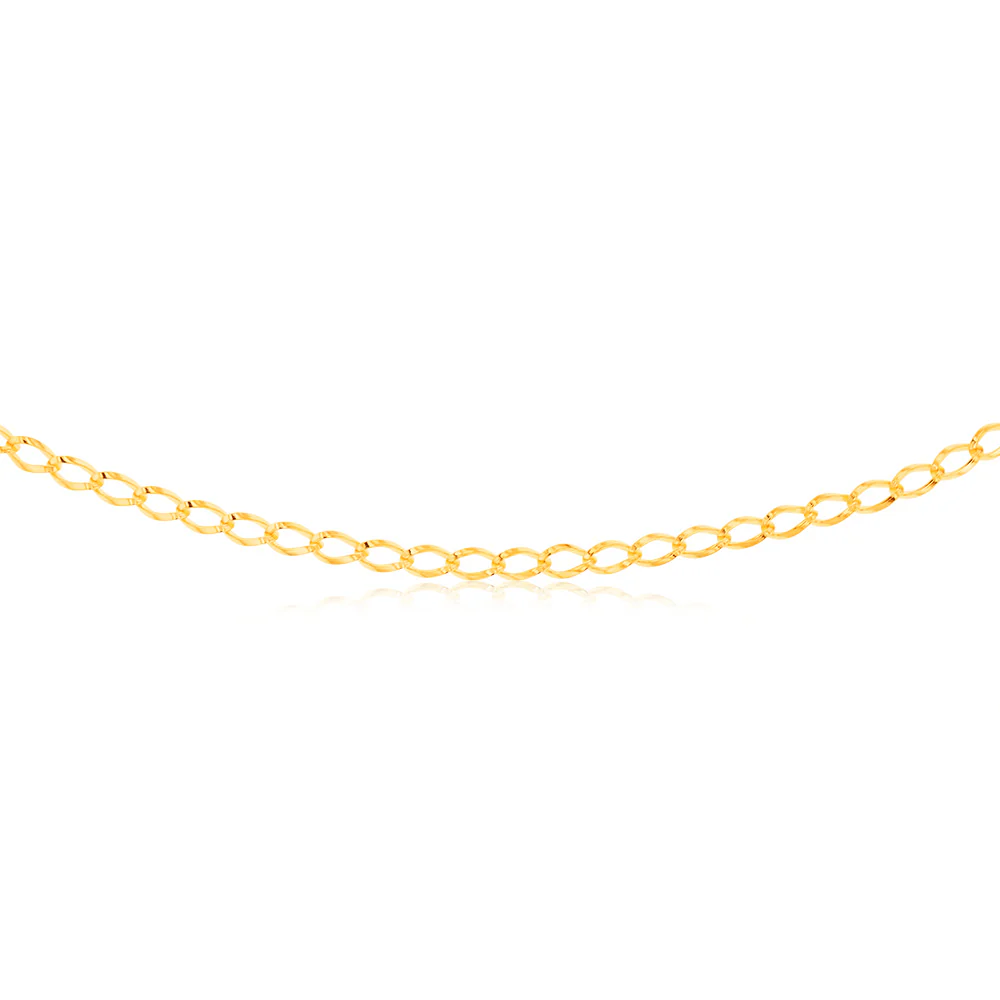 9ct Yellow Gold Silver Filled Fancy 45cm Chain - Image 2