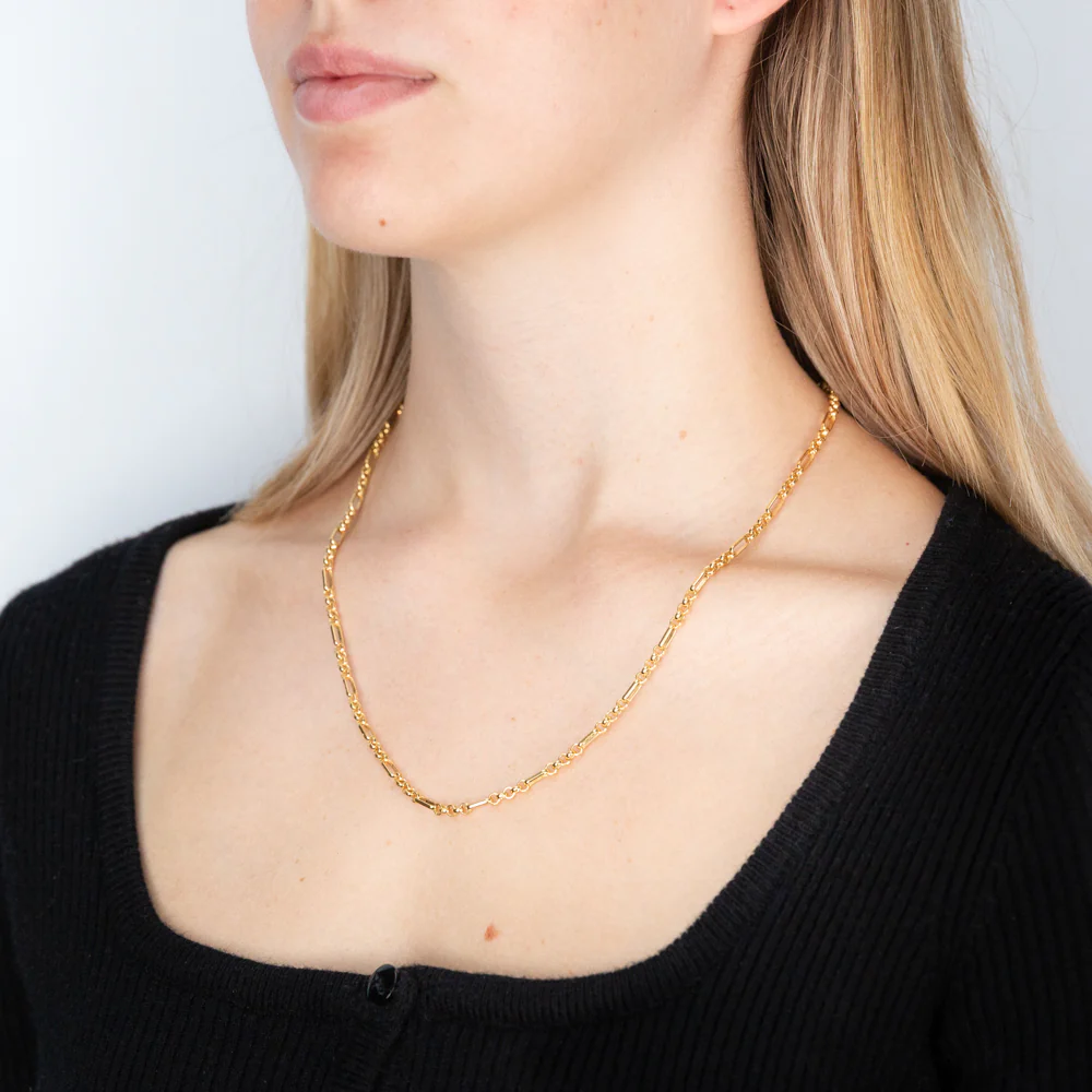 9ct Yellow Gold Silver Filled Fancy 50cm Chain - Image 3