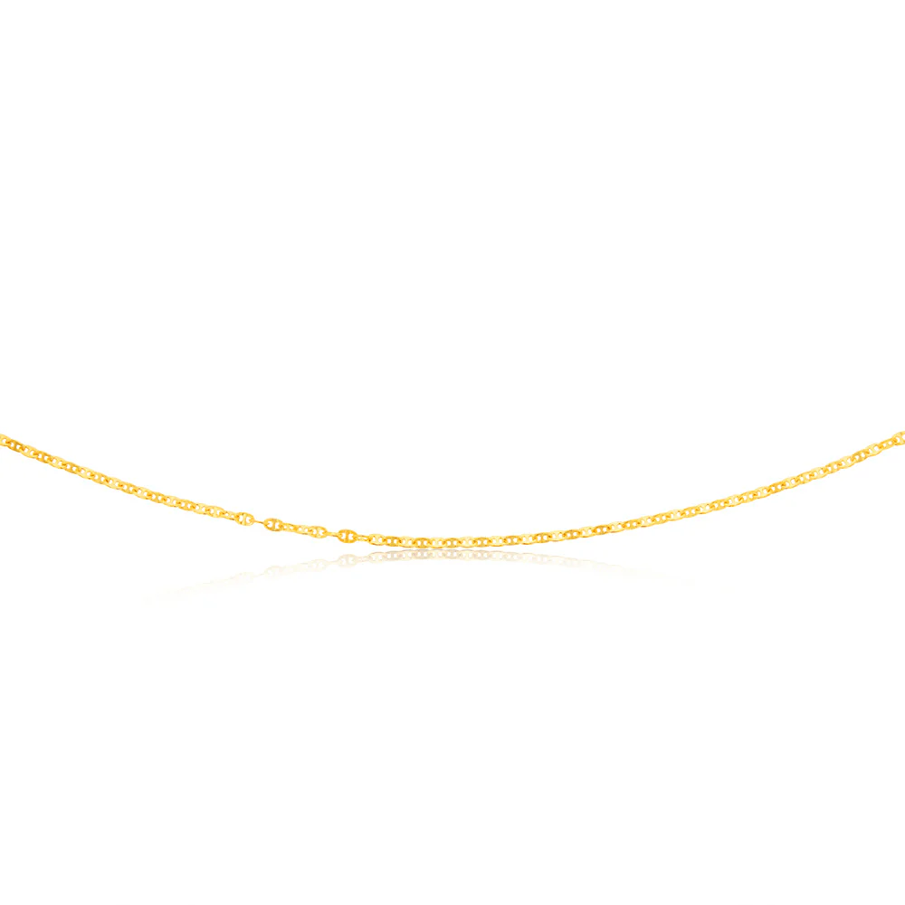 9ct Yellow Gold Silver Filled Fancy 50cm Chain - Image 3