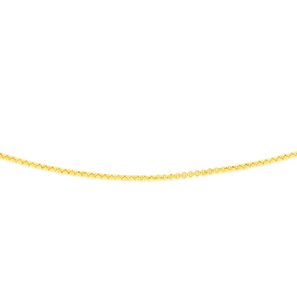 9ct Yellow Gold Silver Filled Fancy 50cm Chain - Image 2