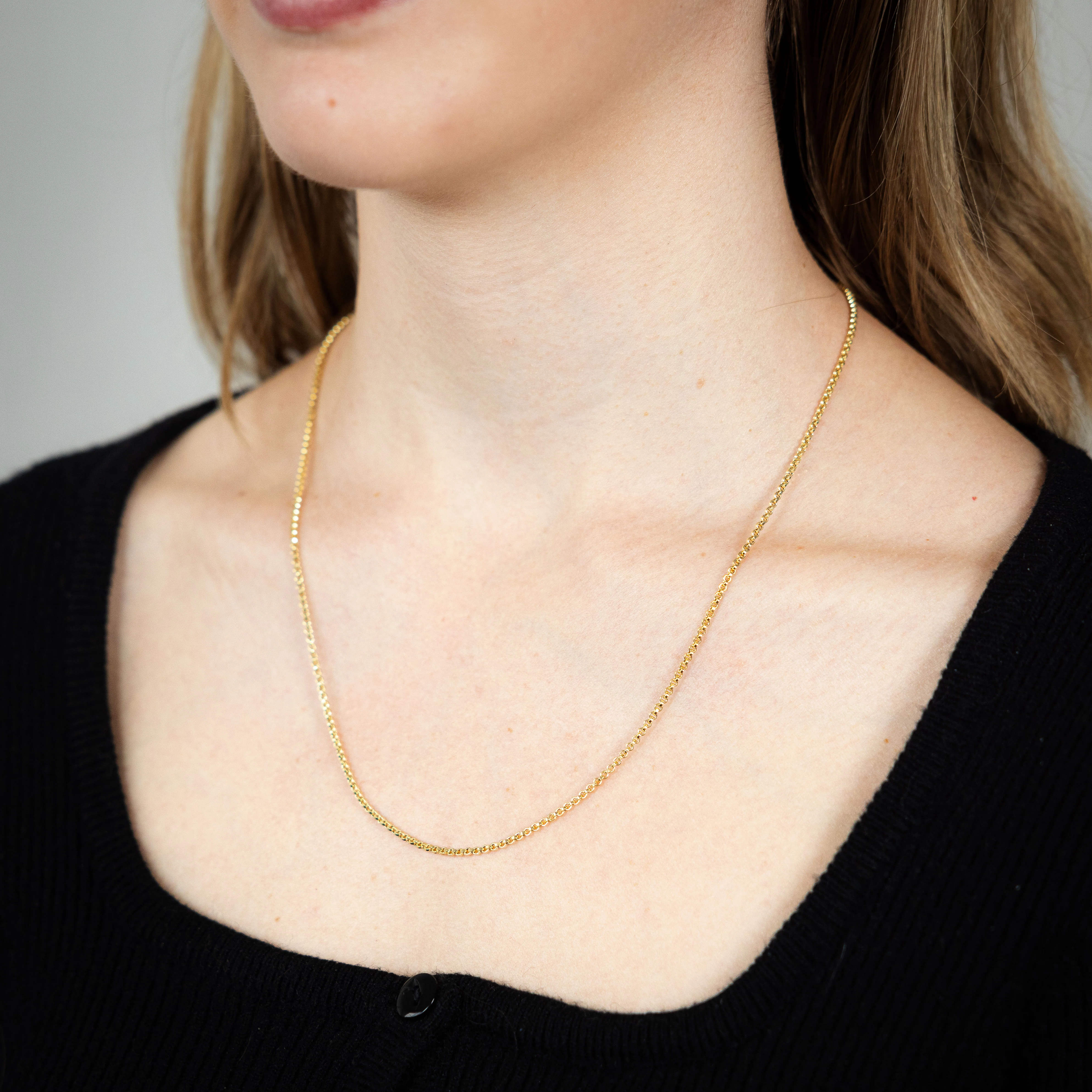 9ct Yellow Gold Silver Filled Fancy 50cm Chain - Image 3