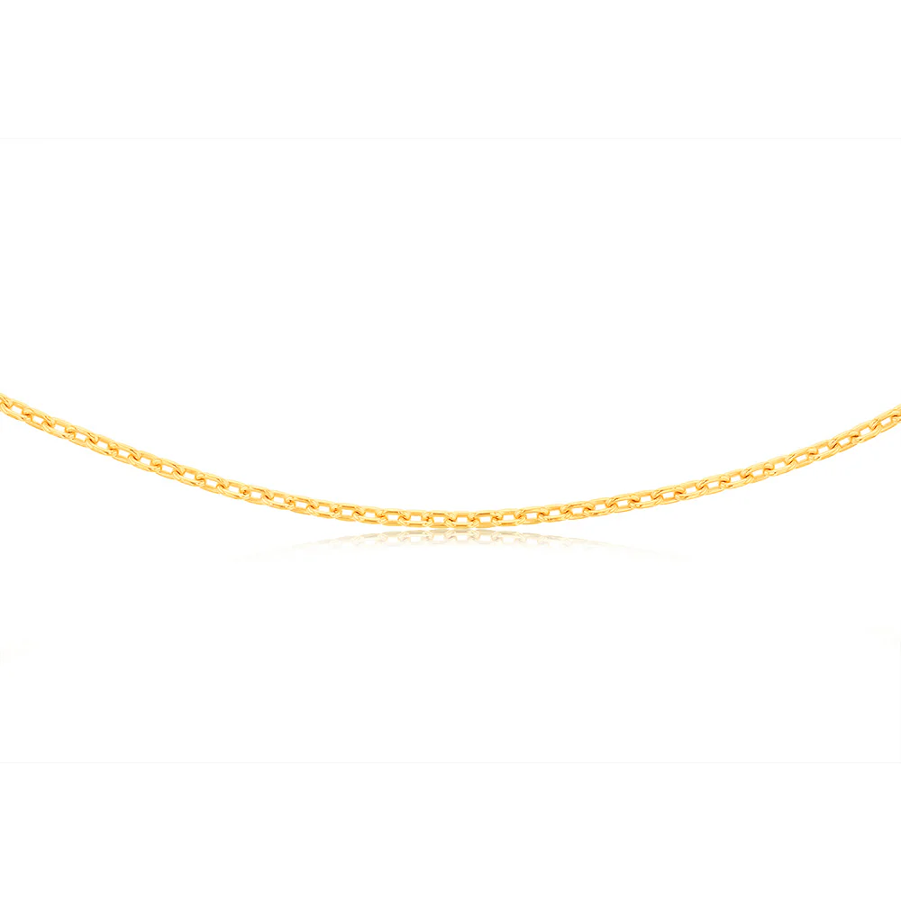 9ct Yellow Gold Silver-filled Fancy 50cm Chain - Image 2