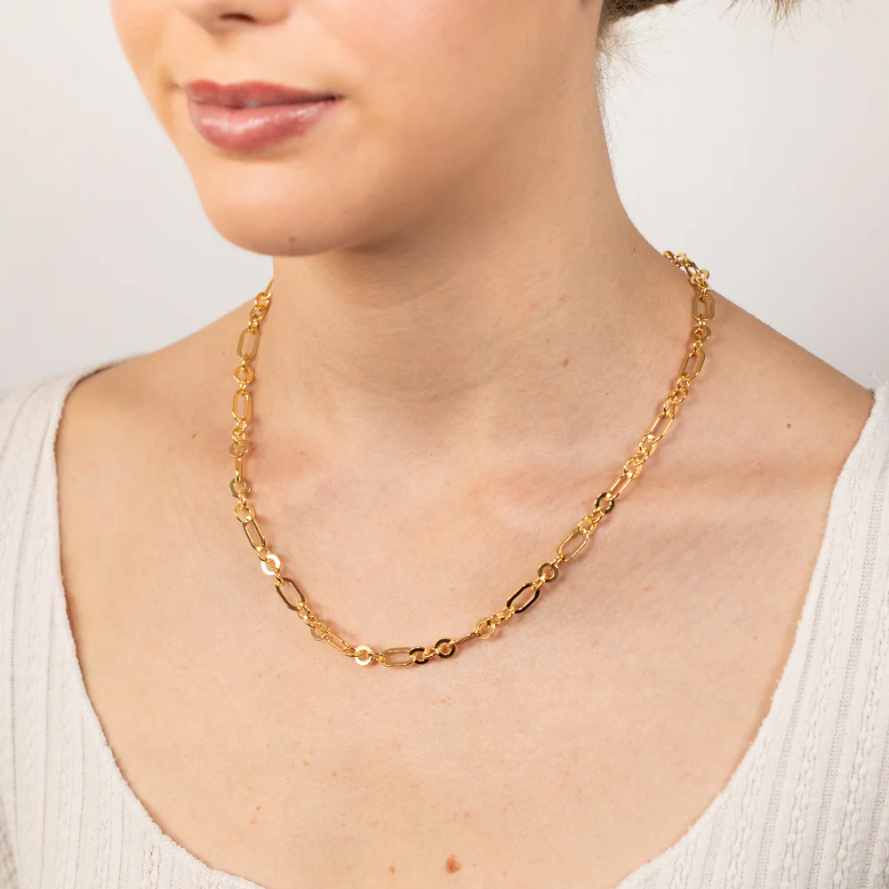 9ct Yellow Gold Silver Filled Fancy 50cm Chain - Image 2