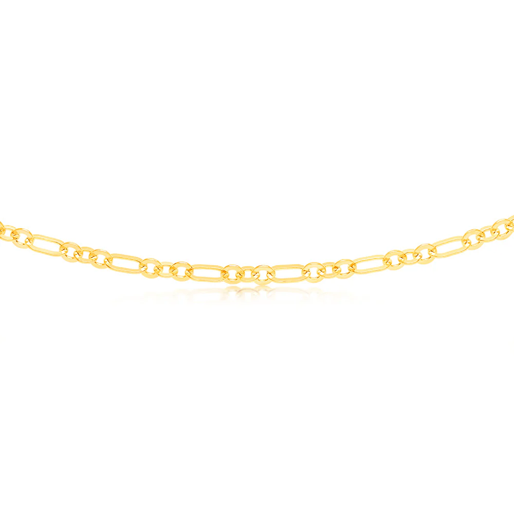 9ct Yellow Gold Silver Filled Fancy 50cm Chain - Image 3