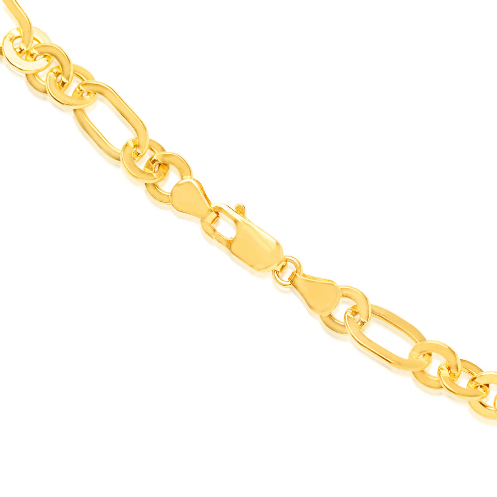 9ct Yellow Gold Silver Filled Fancy 50cm Chain - Image 4