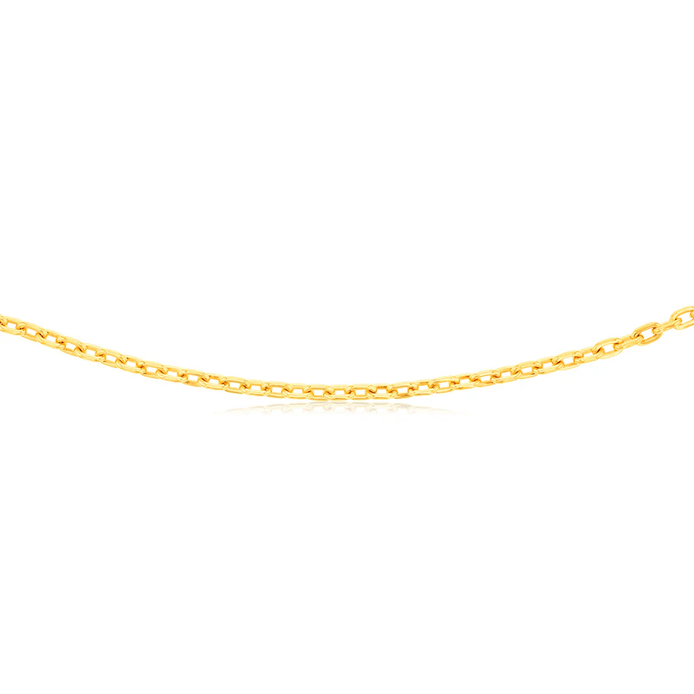 9ct Yellow Gold Silver Filled Fancy 55cm Chain - Image 2