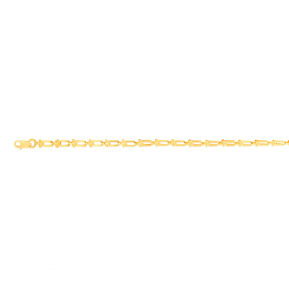 9ct Yellow Gold Silver Filled Fancy19cm Bracelet - Image 2