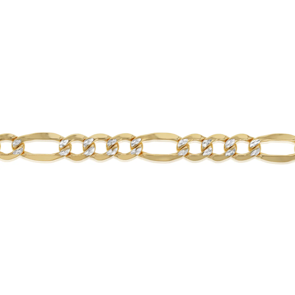 9ct Yellow Gold Silver Filled Figaro 60cm Chain - Image 3