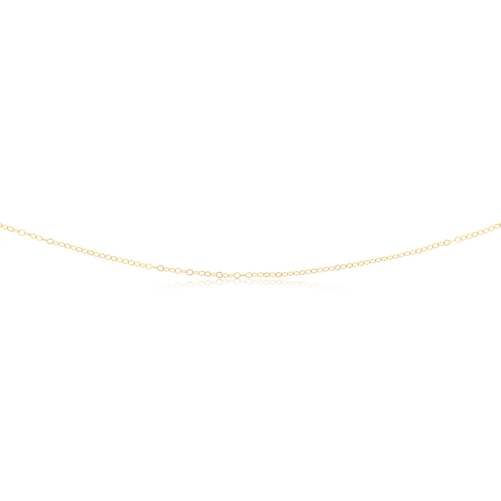9ct Yellow Gold Silver Filled Fine 40+5cm Chain - Image 3