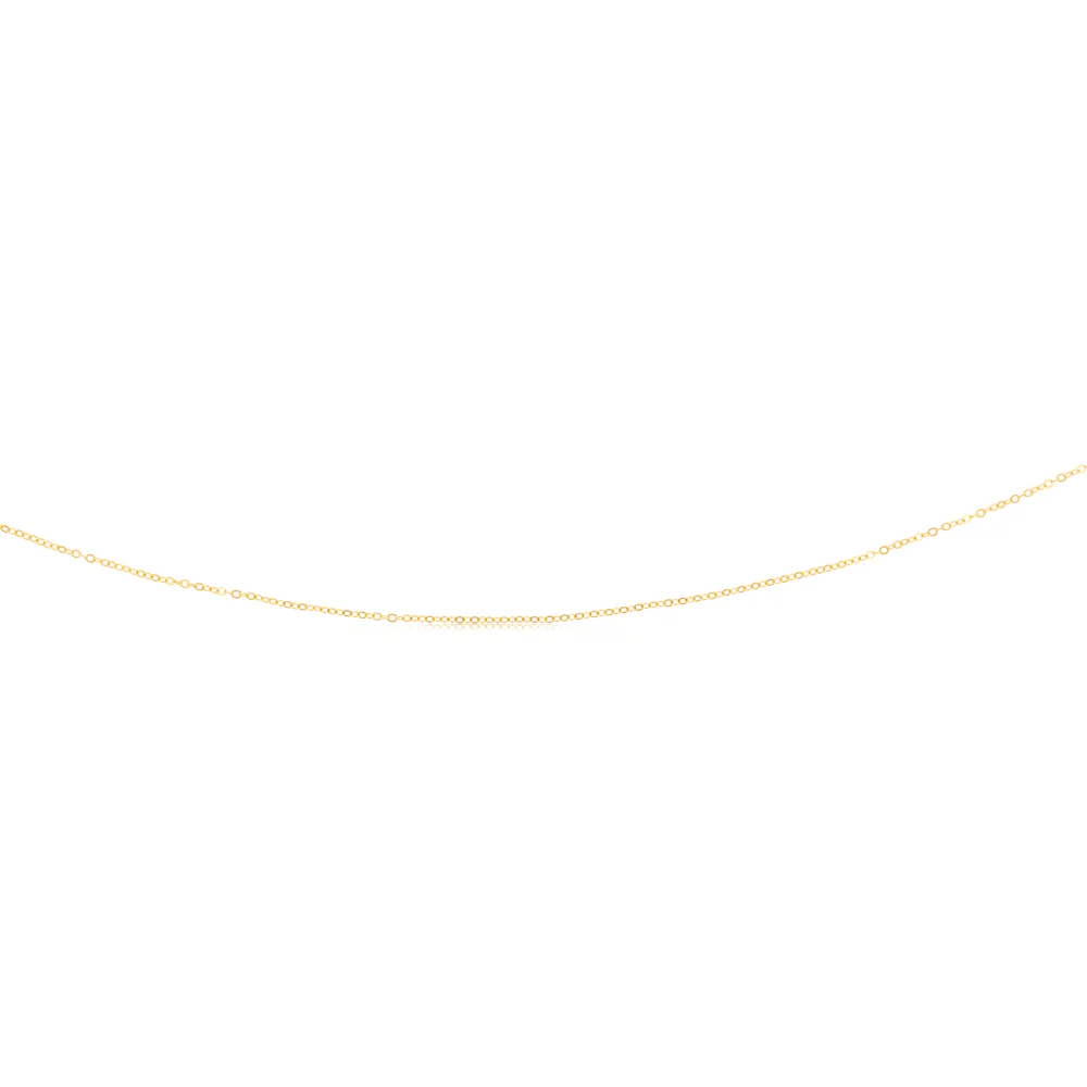 9ct Yellow Gold Silver Filled Fine 40+5cm Chain - Image 2