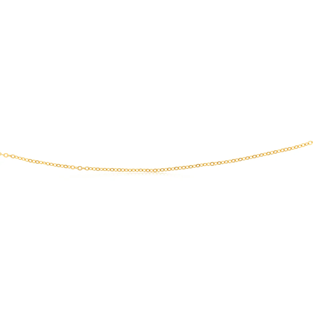 9ct Yellow Gold Silver Filled Fine 40+5cm Chain - Image 3