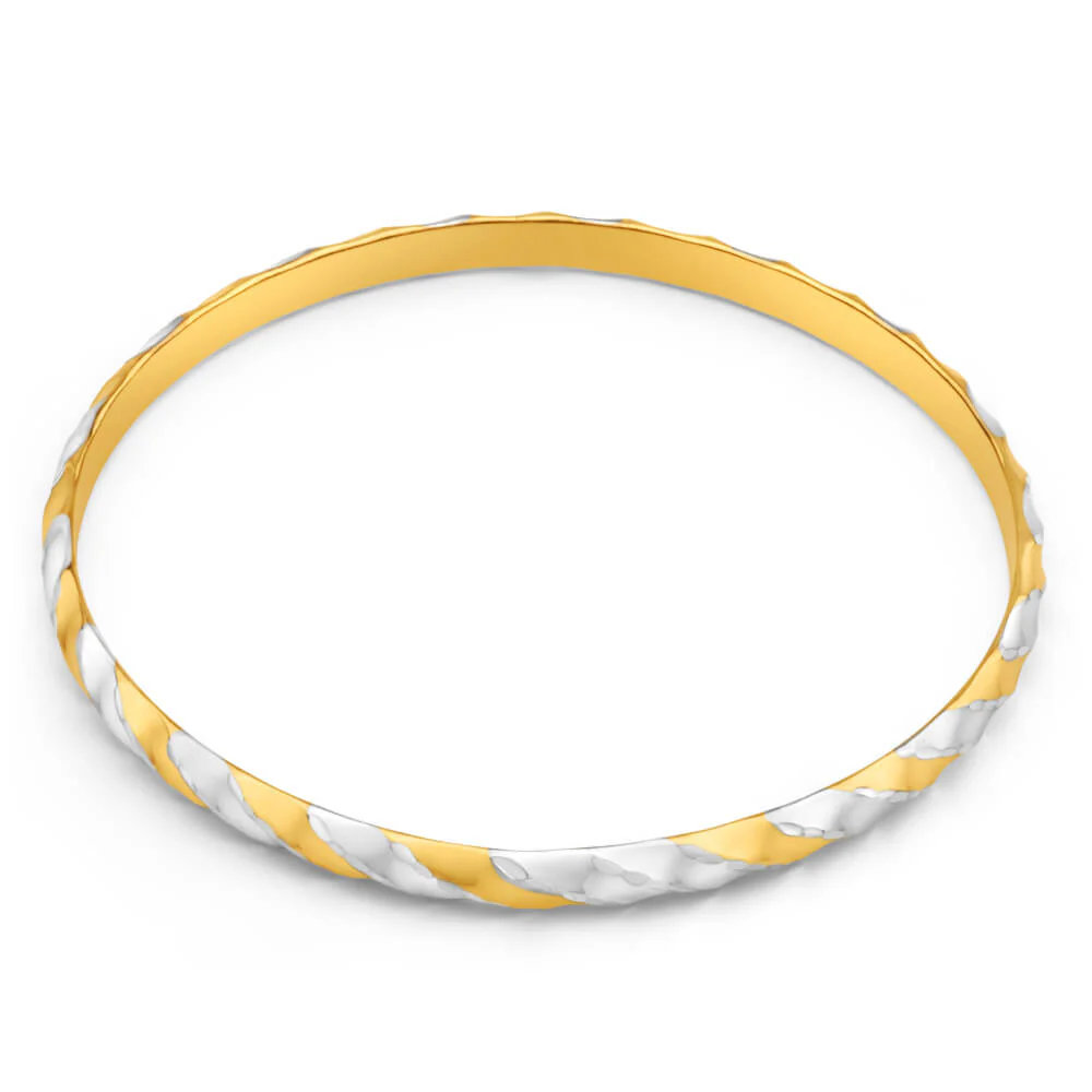 9ct Yellow Gold Silver Filled Golf Bangle - Image 2