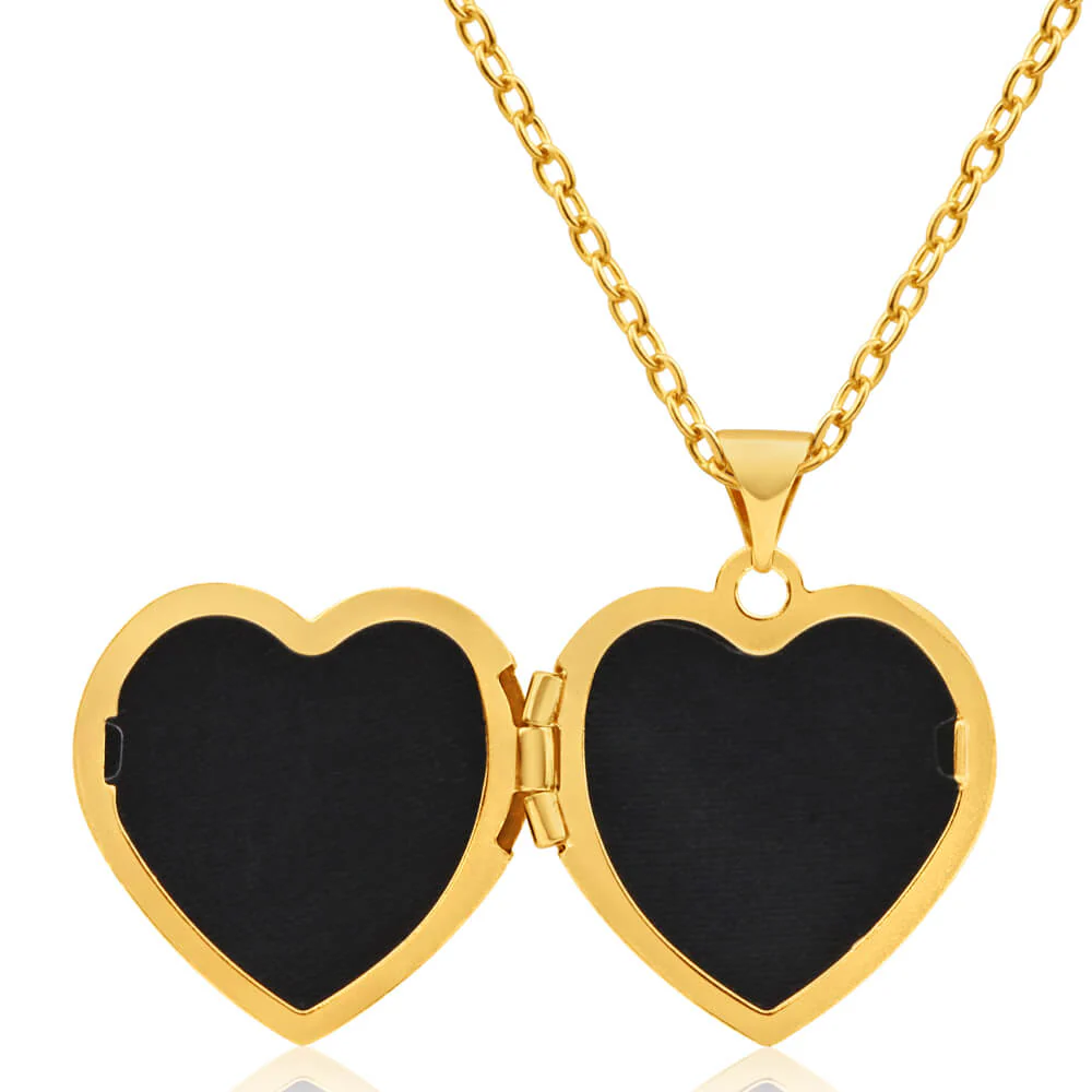 9ct Yellow Gold Silver Filled Heart Shaped filigree Tree of Life 18mm Locket Pendant - Image 2