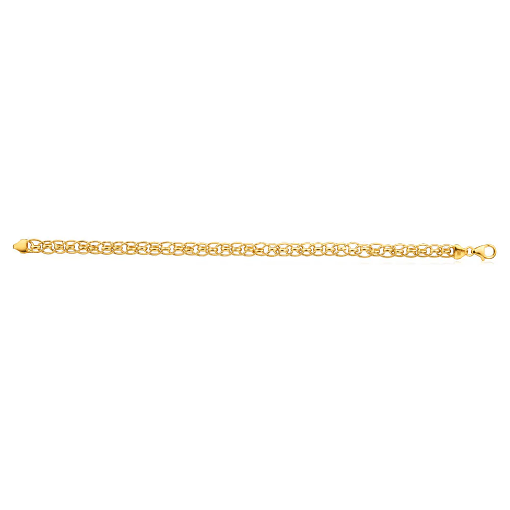 9ct Yellow Gold Silver Filled Roller Bracelet - Image 2