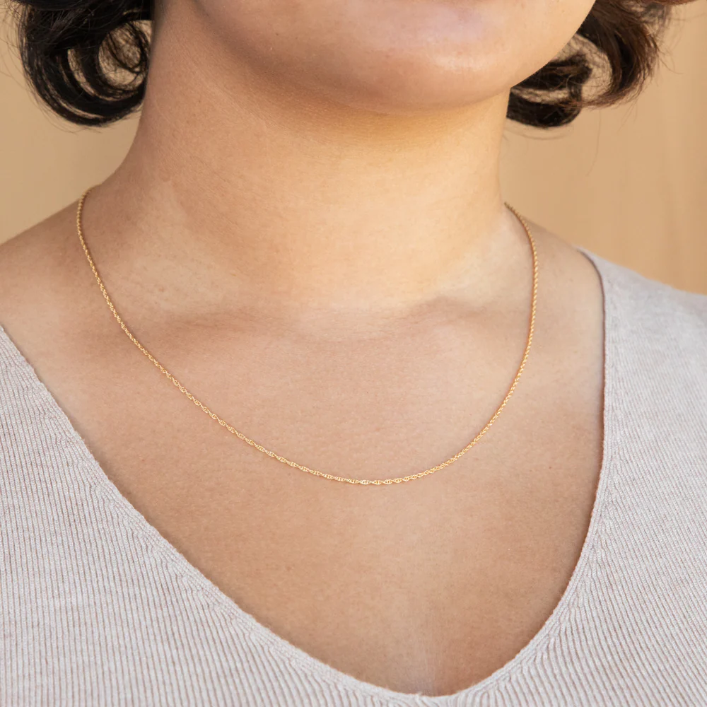 9ct Yellow Gold Silver Filled Singapore 50cm Chain 25 Gauge - Image 3