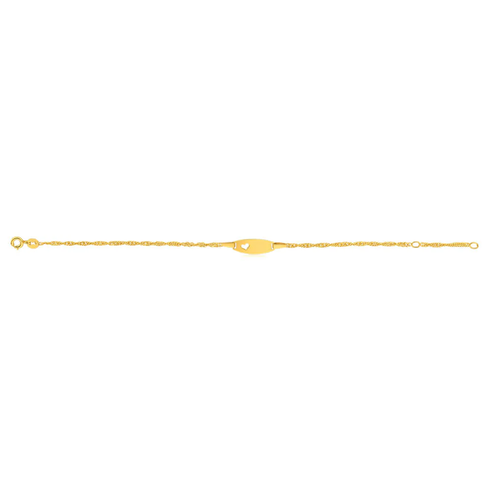 9ct Yellow Gold Silver Filled Singapore Bracelet - Image 2