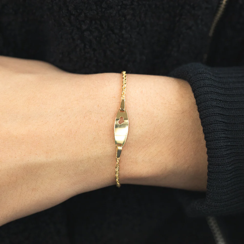 9ct Yellow Gold Silver Filled Singapore Bracelet - Image 3
