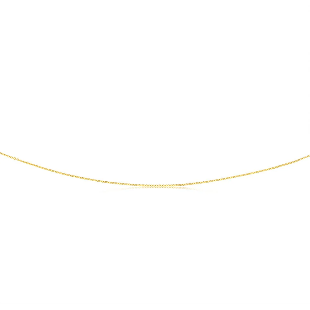 9ct Yellow Gold Silver Filled Trace 25 Gauge 50cm Chain - Image 2