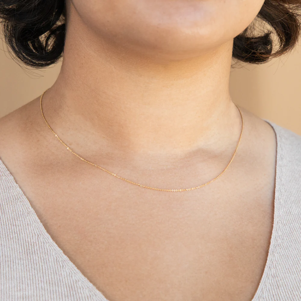 9ct Yellow Gold Silver Filled Trace 45cm Chain - Image 4