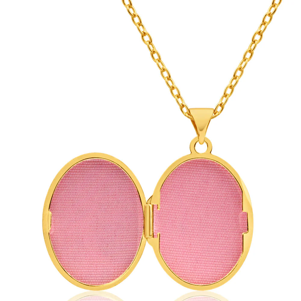 9ct Yellow Gold Silver Filled Tree of Life Oval Locket - Image 2