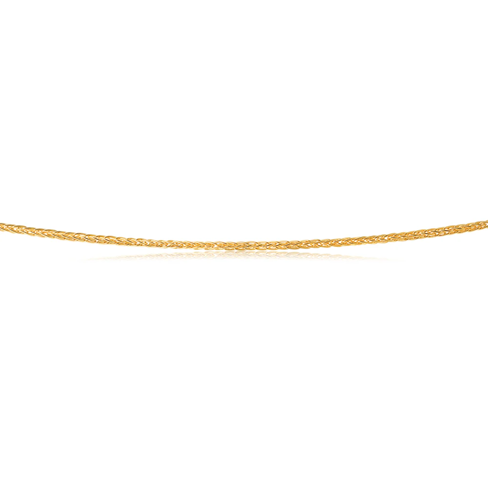 9ct Yellow Gold Silver Filled Wheat Extend 55cm Chain - Image 2