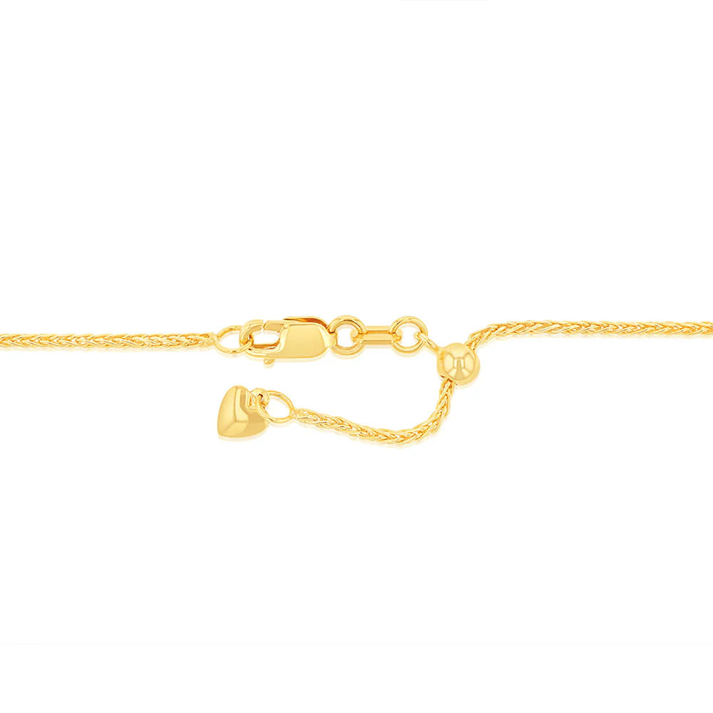 9ct Yellow Gold Silver Filled Wheat Extend 55cm Chain - Image 3