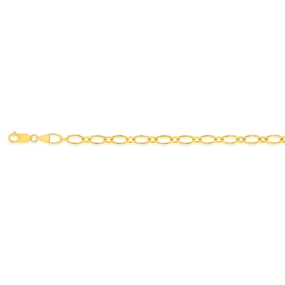 9ct Yellow Gold Silverfilled 120 Gauge 19cm Bracelet - Image 2
