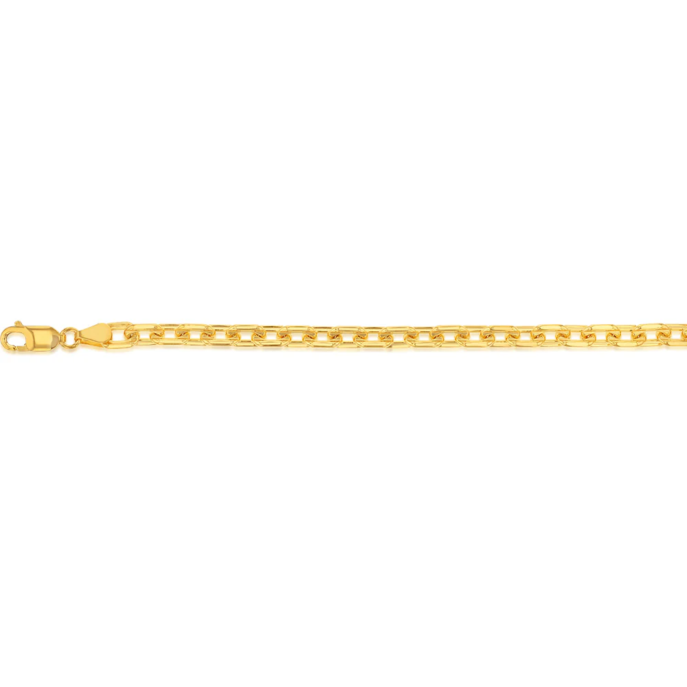 9ct Yellow Gold Silverfilled 160 Gauge Fancy 19cm Bracelet - Image 2