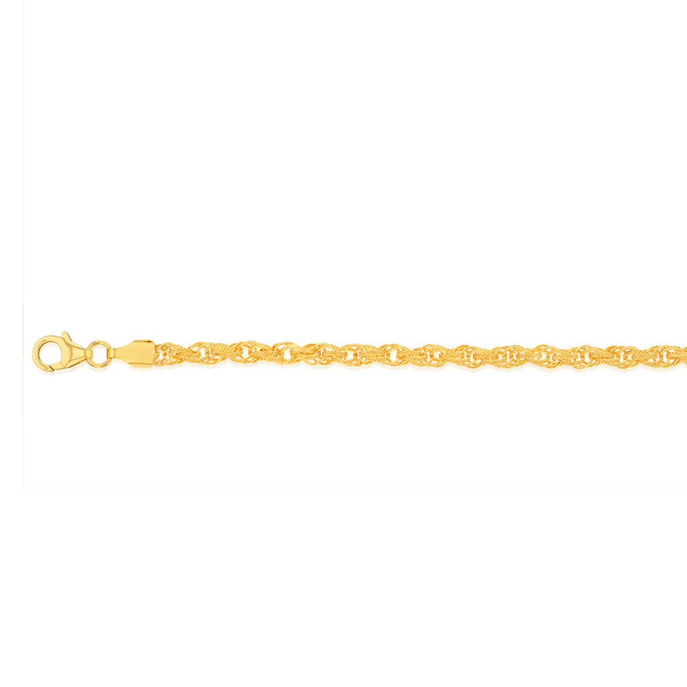 9ct Yellow Gold Silverfilled 19cm Fancy Bracelet - Image 2