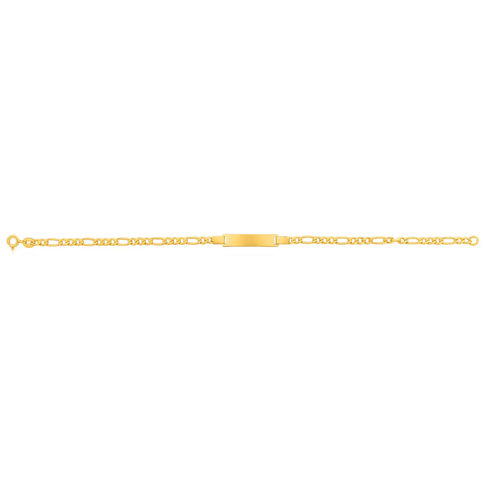 9ct Yellow Gold Silverfilled 19cm Figaro Bracelet 80Gauge - Image 2