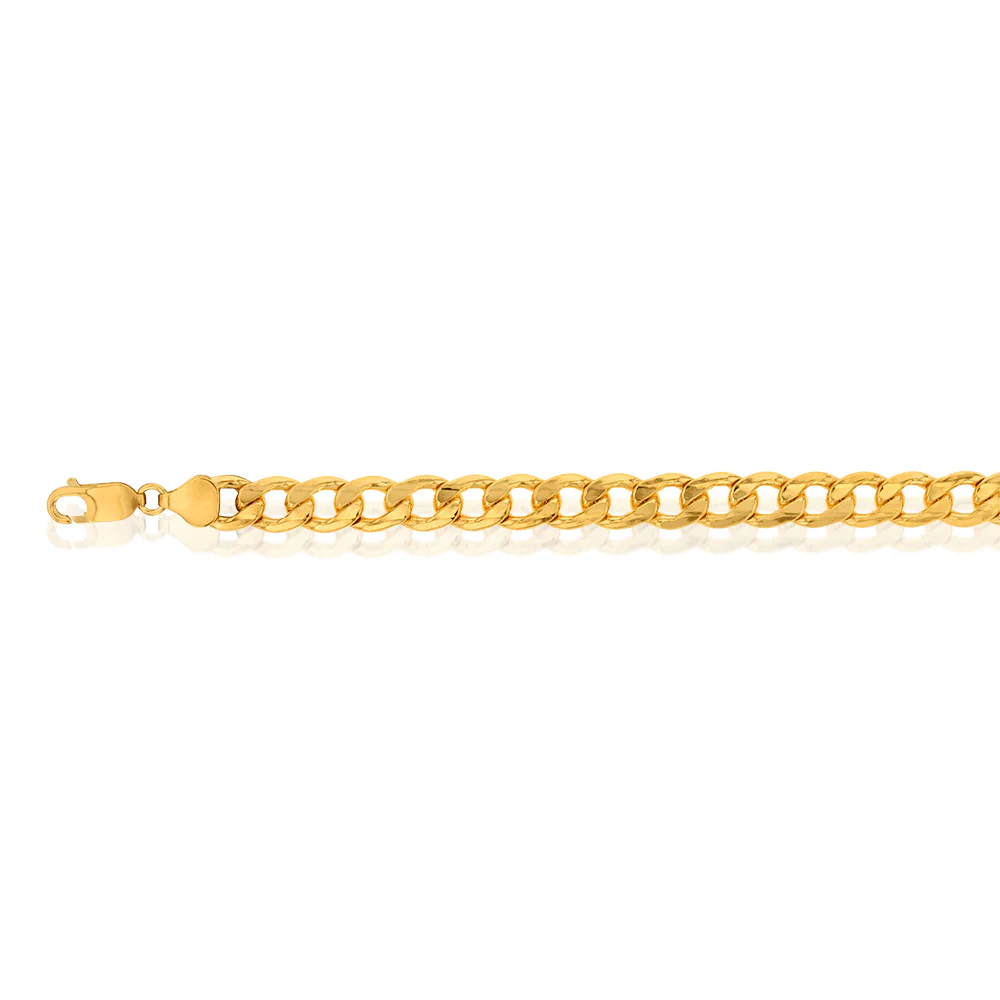 9ct Yellow Gold Silverfilled 200 Gauge 23cm Bracelet - Image 2