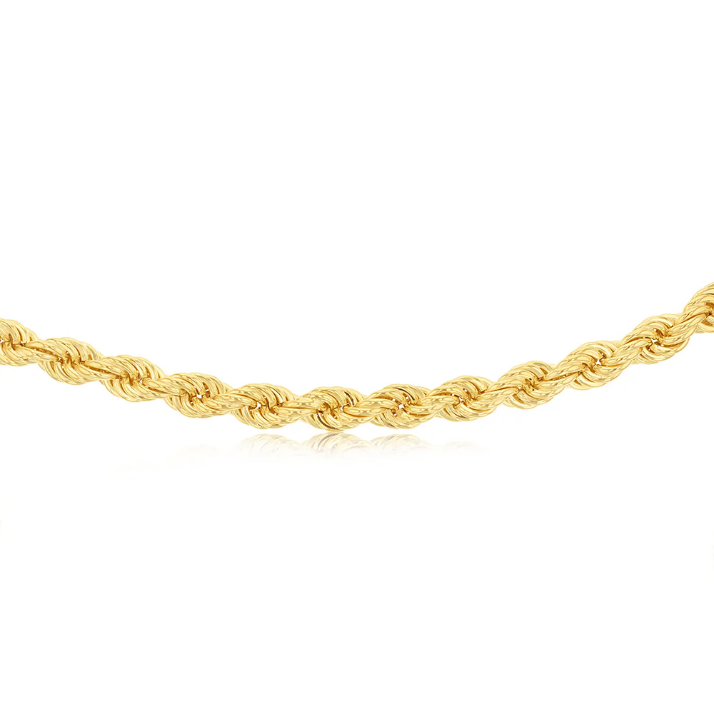 9ct Yellow Gold Silverfilled 200 Gauge 60cm Chain - Image 2