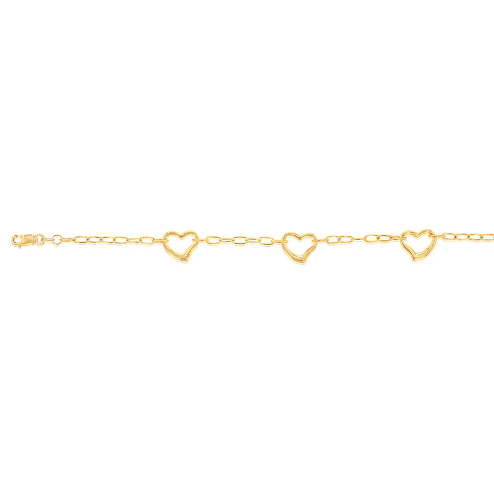 9ct Yellow Gold Silverfilled 65 Gauge Fancy 16cm Bracelet - Image 2