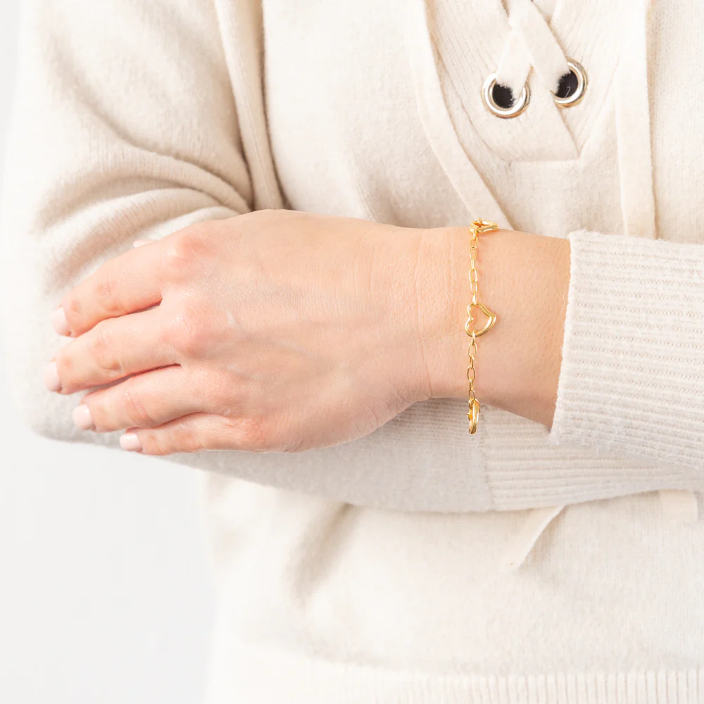 9ct Yellow Gold Silverfilled 65 Gauge Fancy 16cm Bracelet - Image 3