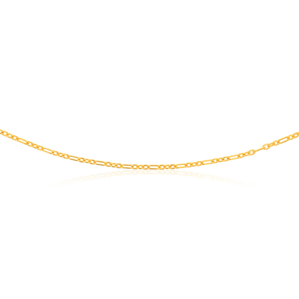 9ct Yellow Gold Silverfilled 65 Gauge Fancy 60cm Chain - Image 2