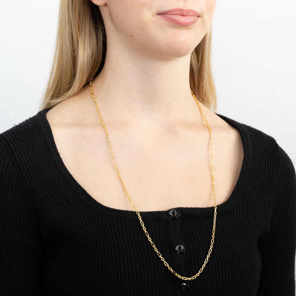 9ct Yellow Gold Silverfilled 80 Gauge Fancy 70cm Chain - Image 3