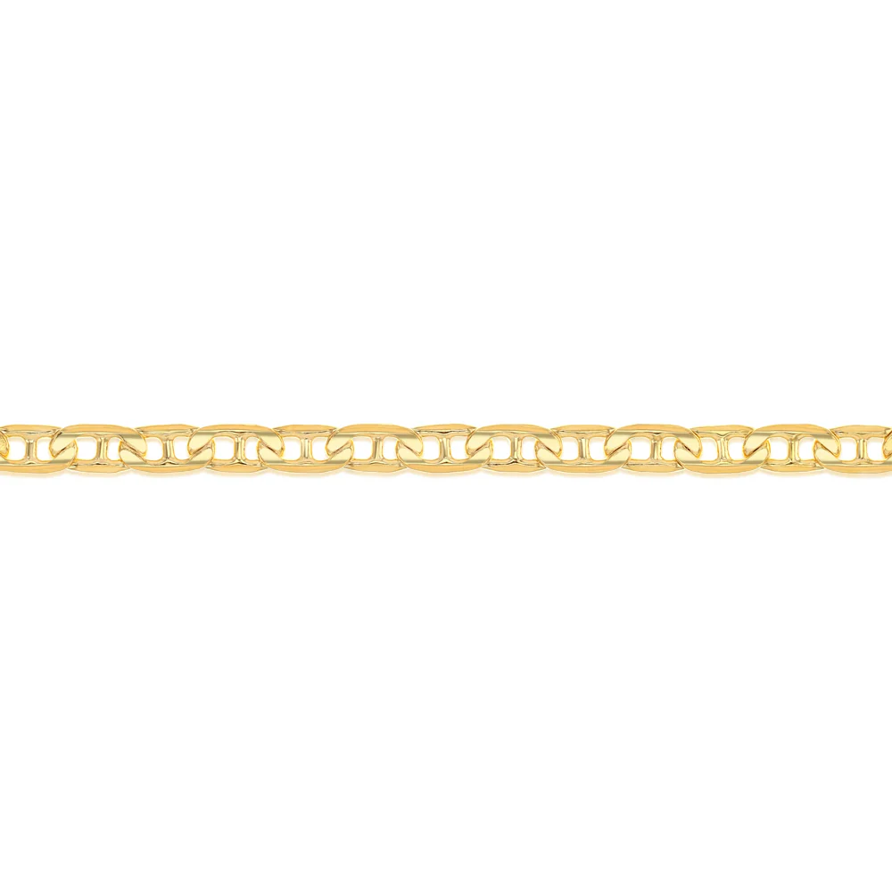 9ct Yellow Gold Silverfilled Anchor 80 Gauge 19cm Bracelet - Image 3