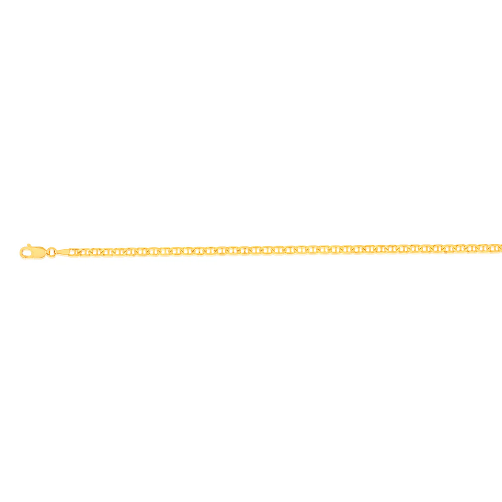 9ct Yellow Gold Silverfilled Anchor 80 Gauge 19cm Bracelet - Image 2