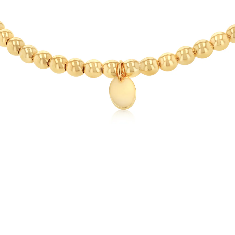 9ct Yellow Gold Silverfilled Beaded Bracelet - Image 2