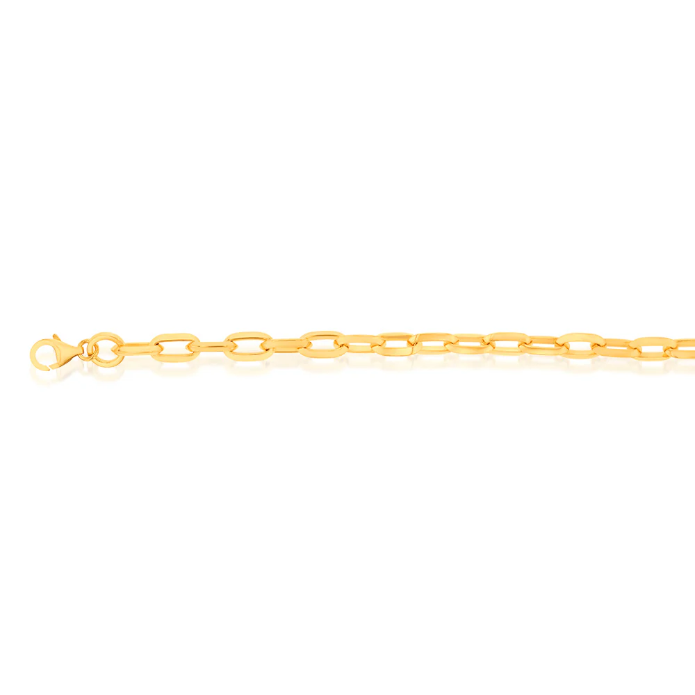 9ct Yellow Gold Silverfilled Belcher 19cm Bracelet - Image 2
