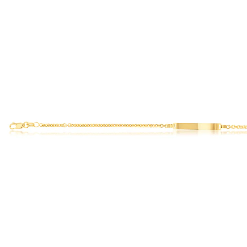 9ct Yellow Gold Silverfilled Belcher 60 Gauge 19cm ID Bracelet - Image 2